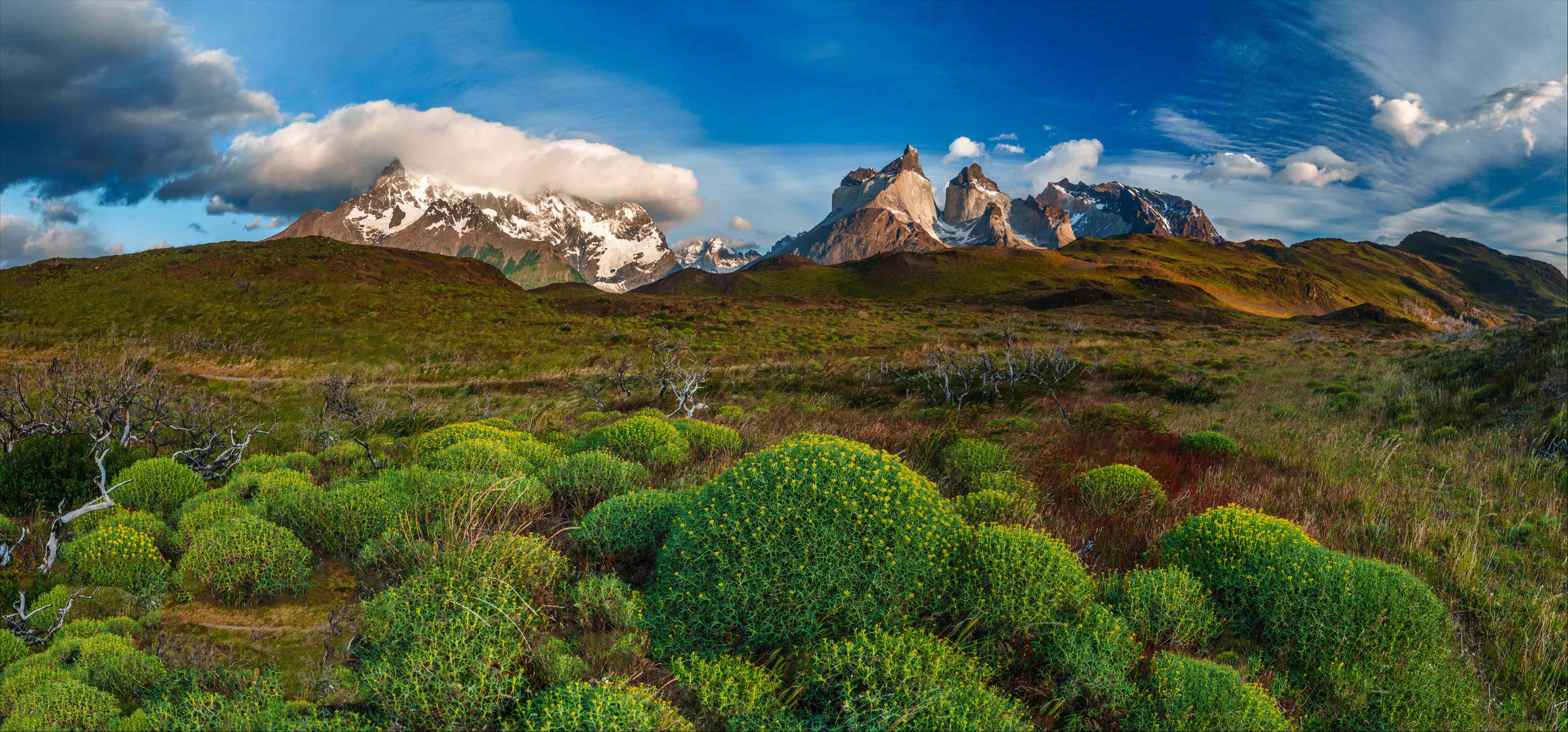 South American landscape with mountains and culture